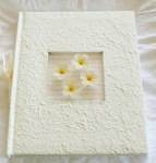 Frangipani Design on Mulberry Paper- Portrait Photo Album - Dry Mount - Large